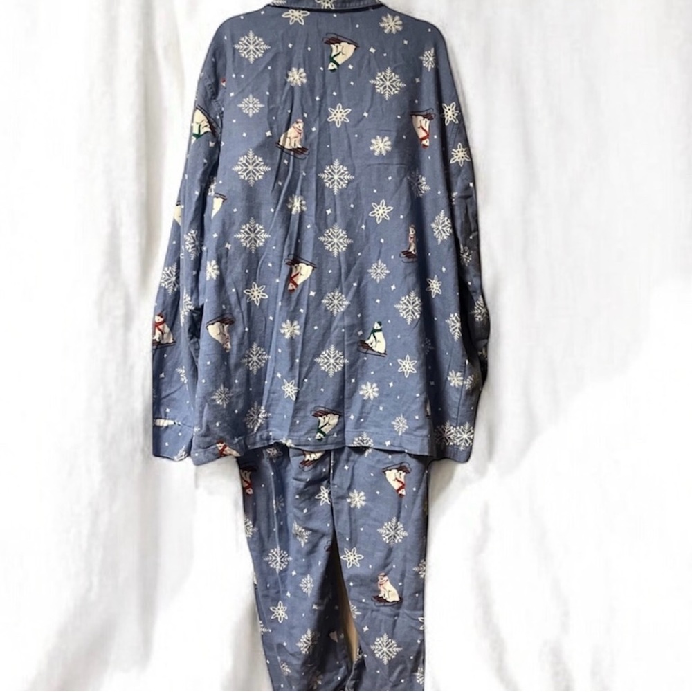Old Navy ~ Women’s ~ 2 Piece Pajama Set ~ XL~Flannel ~Snowflakes & Polar Bears - Picture 16 of 16
